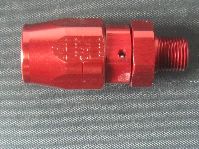 (image for) -10 Straight Double Swivel Hose End to 3/8" Male NPT - Aluminum